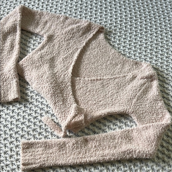 SKIMS Cozy Knit Wrap Sweater Long Sleeve Ballet Pink | S M - Picture 2 of 6